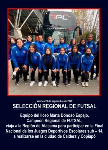 Lee más sobre el artículo Equipo del Liceo viaja al nacional de Futsal